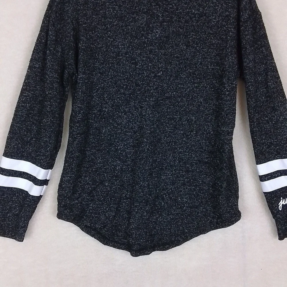 Justice Girls Lightweight Knit Hoodie Size 7‎ in Black White